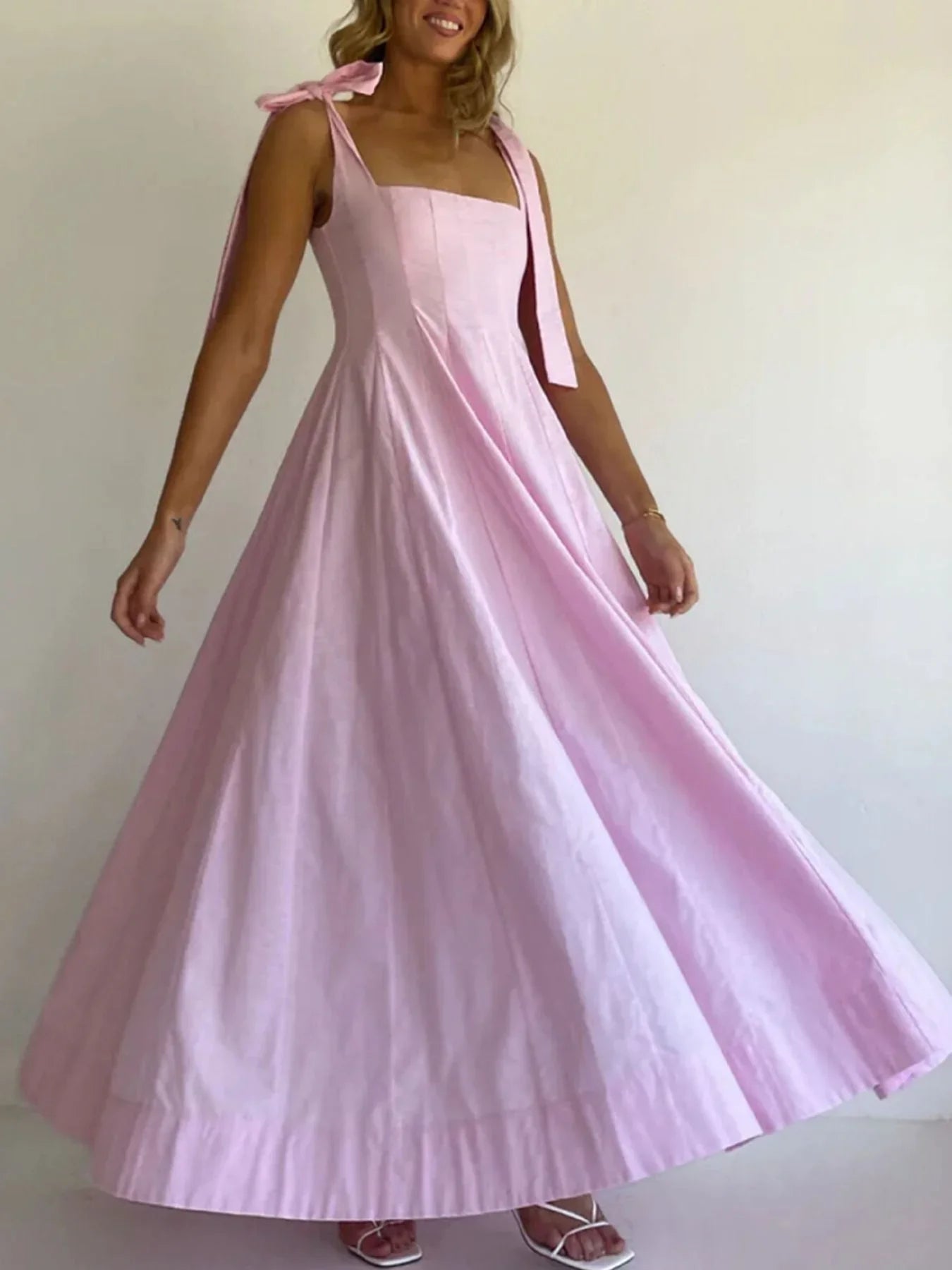 Gradient Tie Shoulder Maxi Dress With Adjustable Straps - Southern Shores Clothing