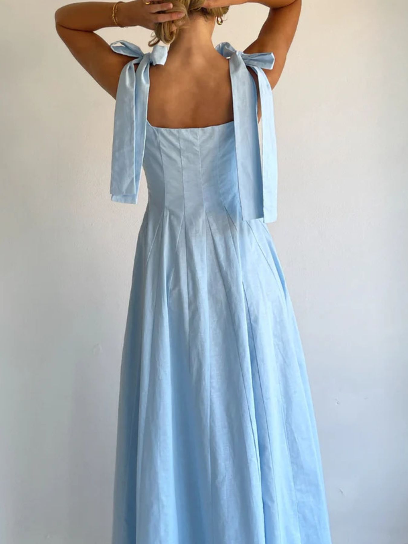 Gradient Tie Shoulder Maxi Dress With Adjustable Straps