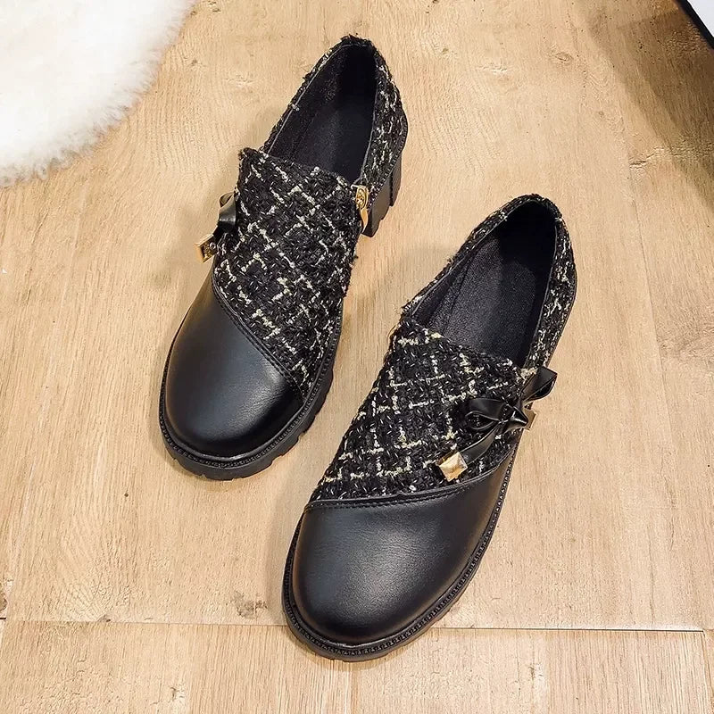 Round Toe Block Heel Boots Mid Heel Ankle Chic