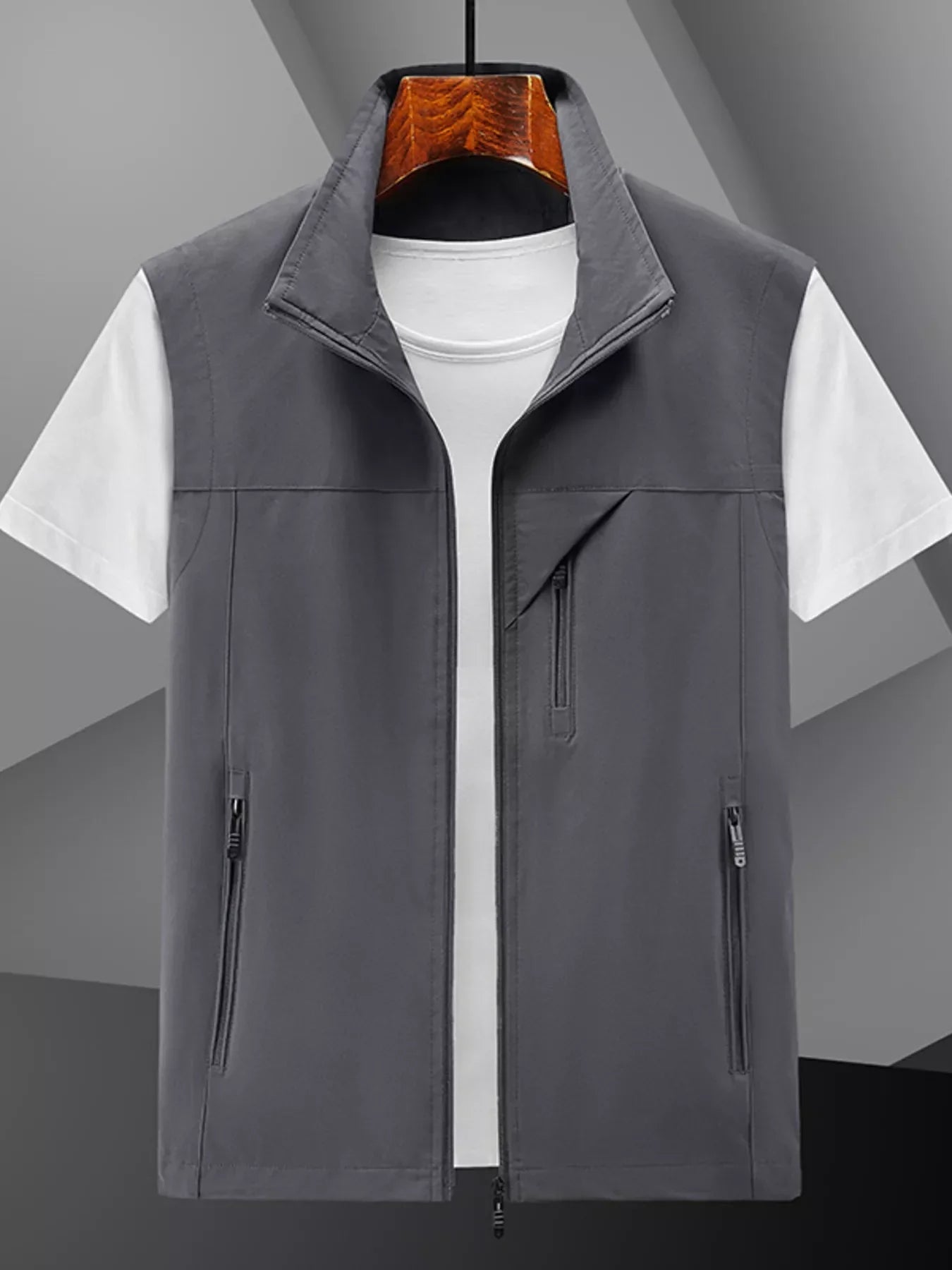 Plus Size Lightweight Zip-Up Vest For Layering - Southern Shores Clothing