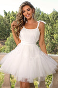 Tie-Shoulder Mesh Dress - Southern Shores Clothing