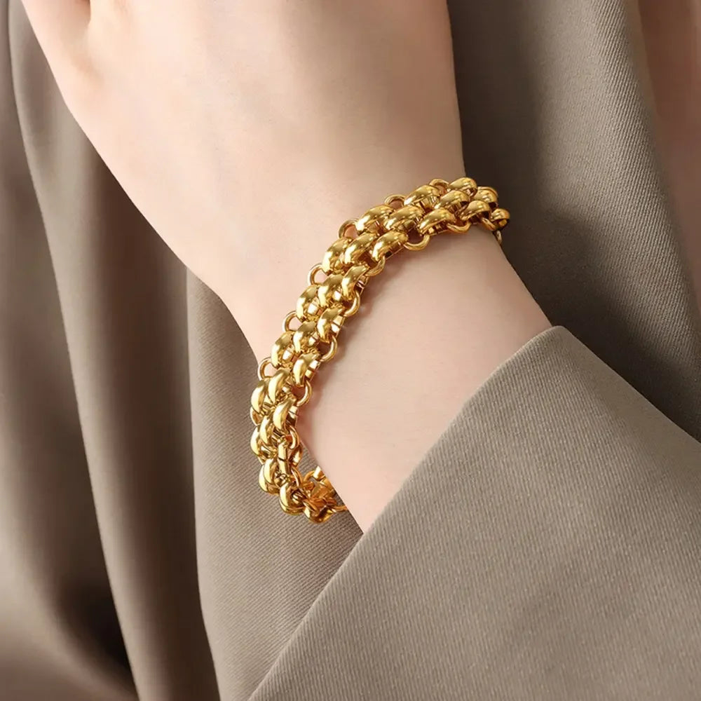 18K Gold-Plated Titanium Toggle Bracelet - Southern Shores Clothing