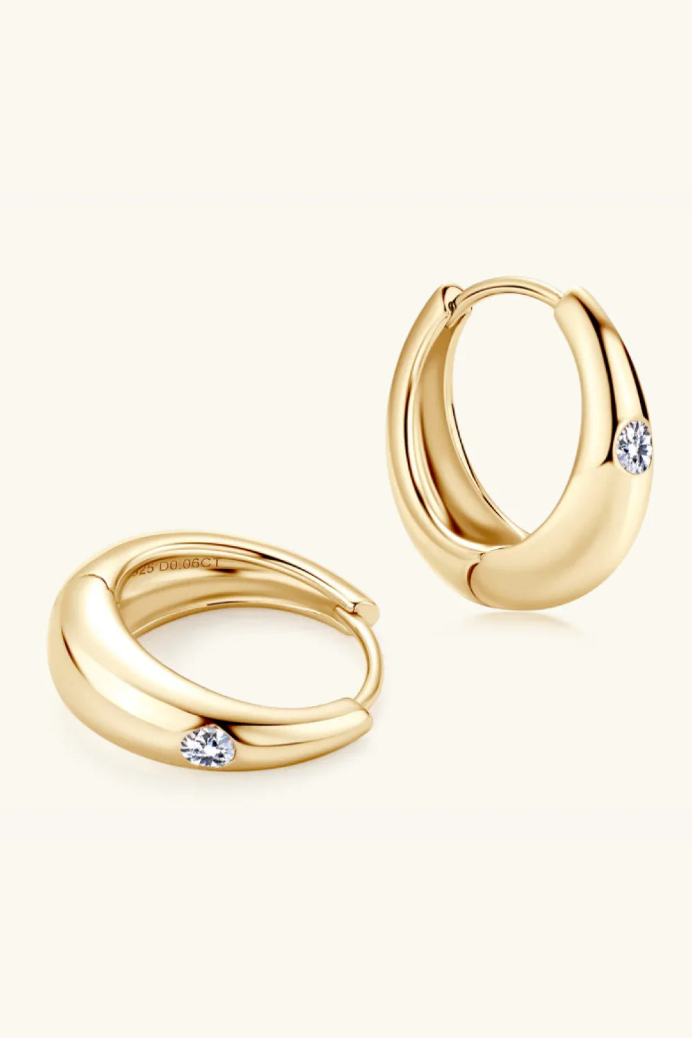 Platinum-Plated Moissanite Sterling Silver Earrings - Southern Shores Clothing