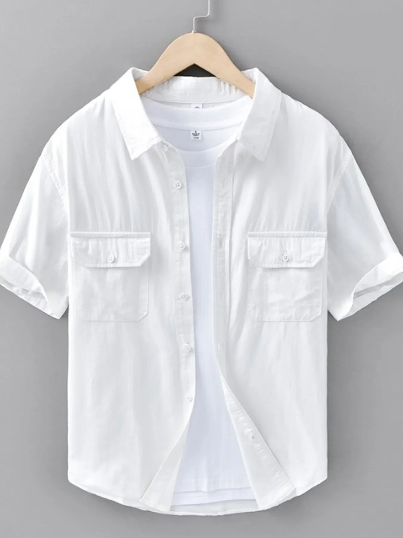 Cotton Plus Size Button Up Shirt With Pocket - Southern Shores Clothing