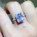 5 Carat Moissanite Zircon Sterling Silver Solitaire Ring - Southern Shores Clothing