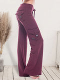 Mid Waist Drawstring Pants With Pockets For Everyday Wear - Southern Shores Clothing