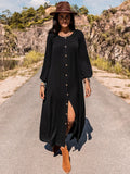 Long Sleeve Round Neck Dress - Southern Shores Clothing