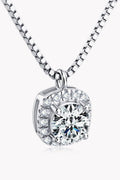 Platinum-Plated Moissanite Necklace Minimalist Coast Jewelry - Southern Shores Clothing