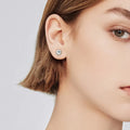 Moissanite Sterling Silver Stud Earrings - Southern Shores Clothing