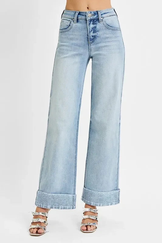 Plus Size Tummy Control High Rise Denim Jeans - Southern Shores Clothing
