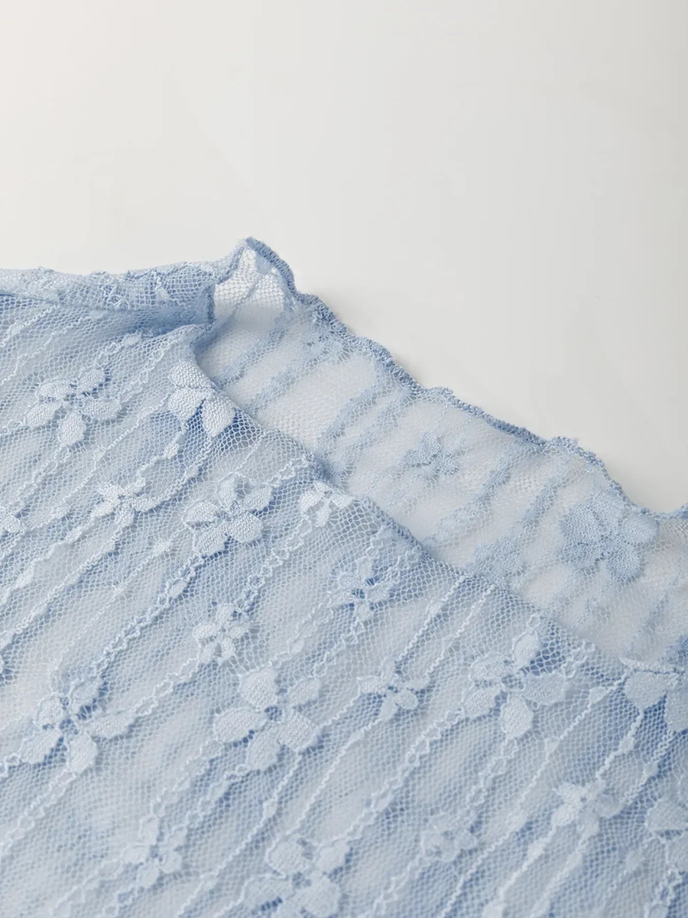 Lace See Through Long Sleeve Blouse With Sheer Detailing - Southern Shores Clothing