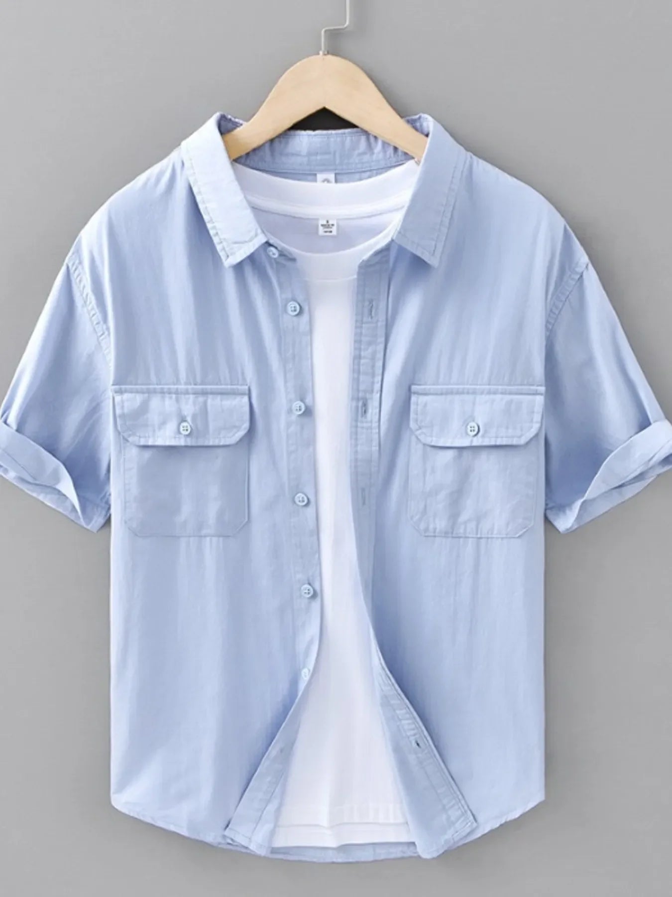 Cotton Plus Size Button Up Shirt With Pocket - Southern Shores Clothing