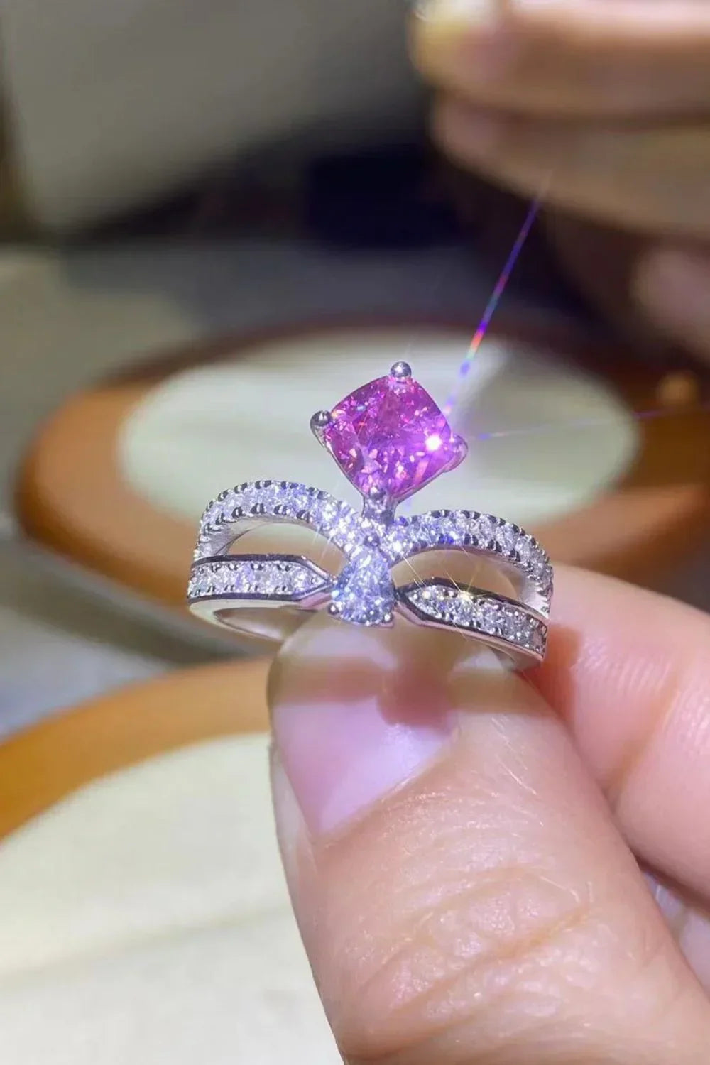 1 Carat Moissanite Ring In Sterling Silver - Southern Shores Clothing