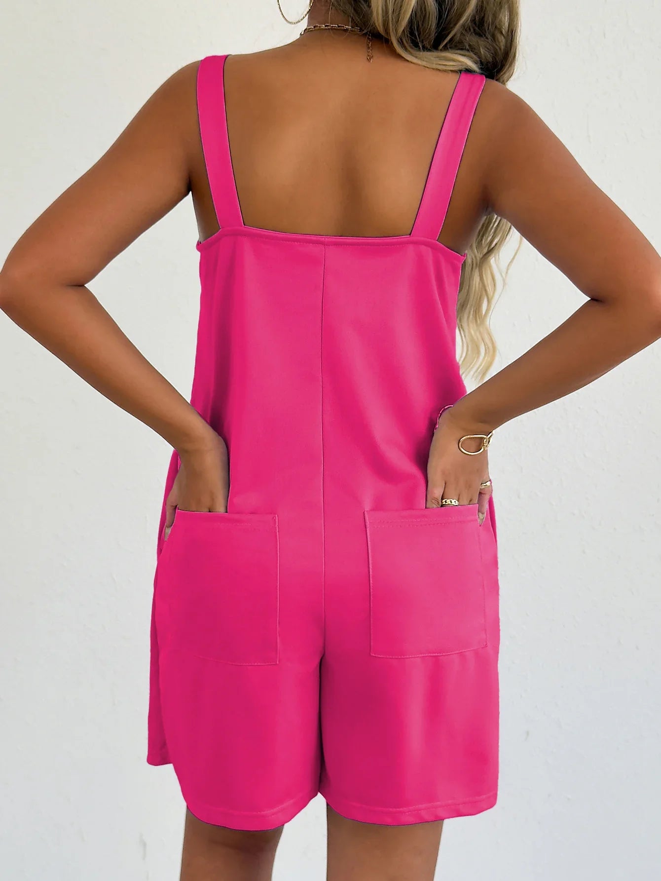 Sleeveless Romper With Side Pockets Versatile - Southern Shores Clothing