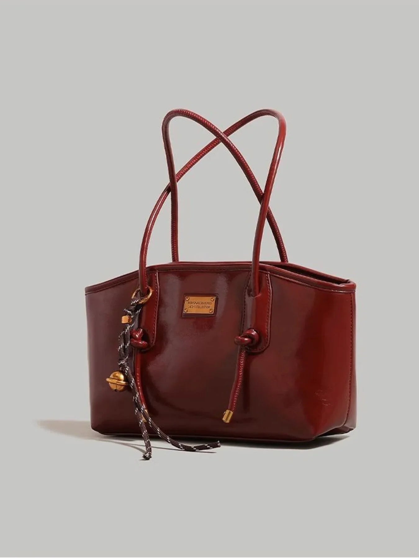 Classic Leather Shoulder Bag With Knot Detail - Southern Shores Clothing