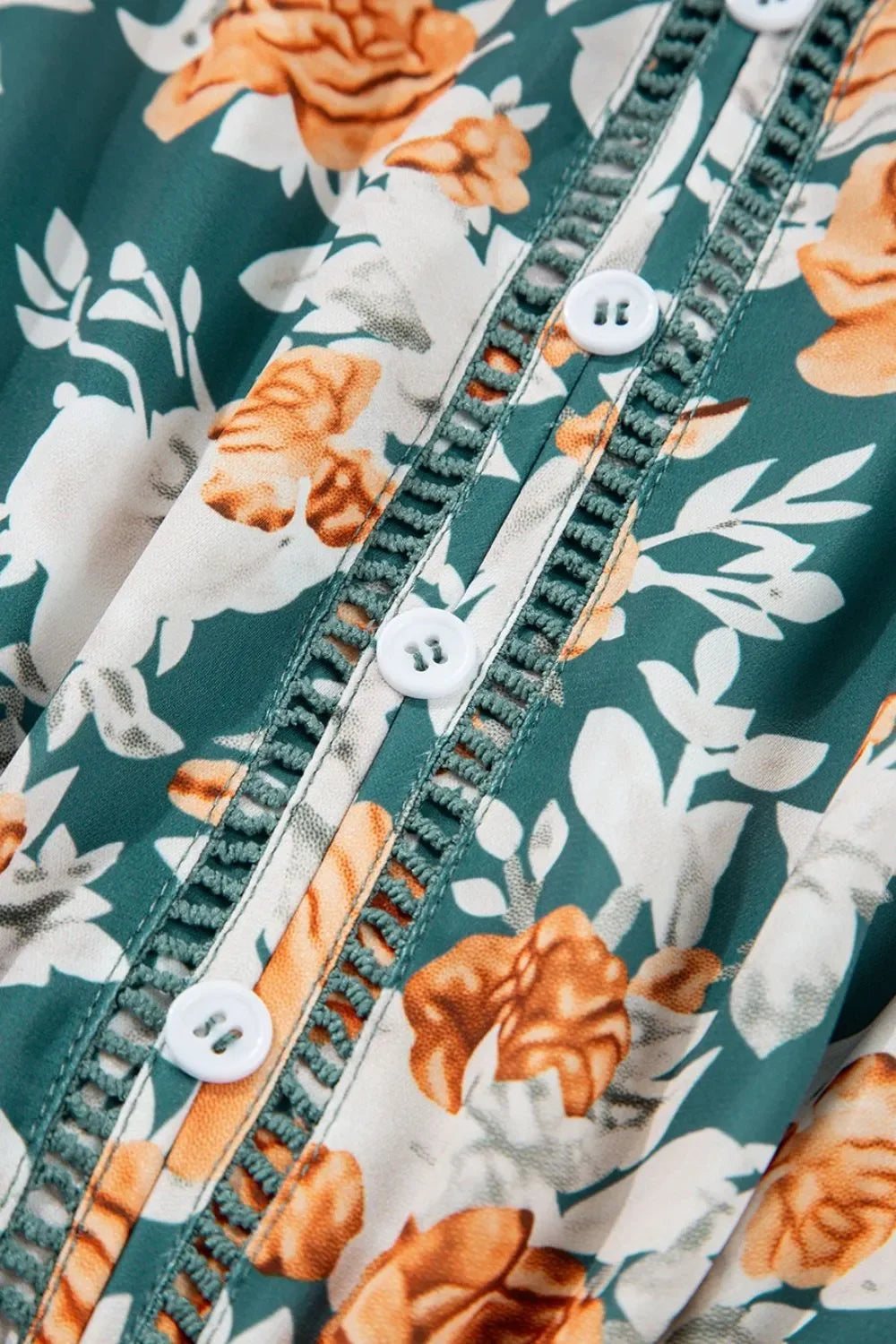 Floral Print Sleeveless V-Neck Dress With Tie Waist Tiered - Southern Shores Clothing