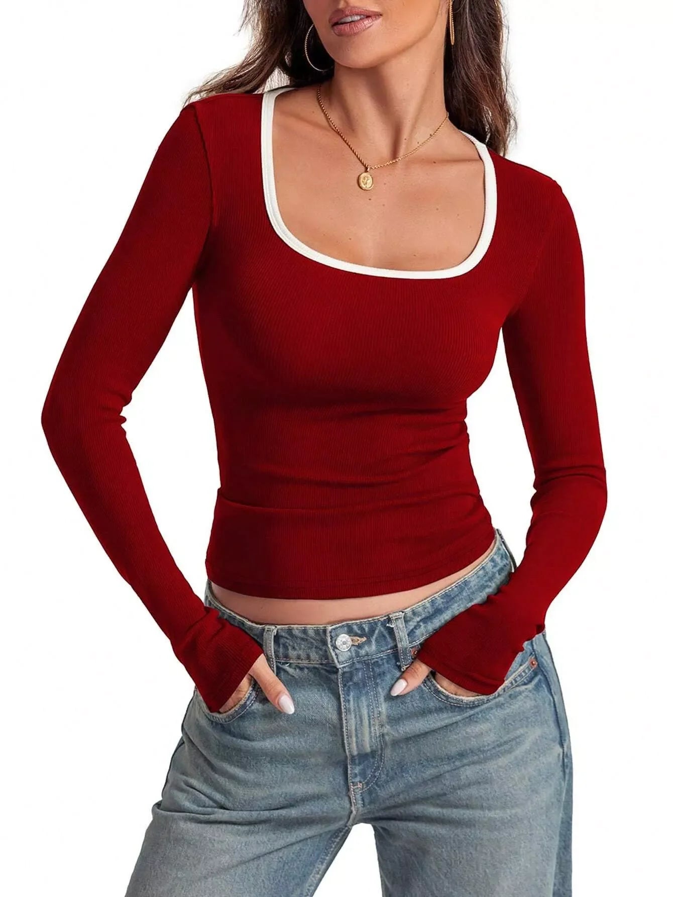 Scoop Neck Long Sleeve T-Shirt - Southern Shores Clothing