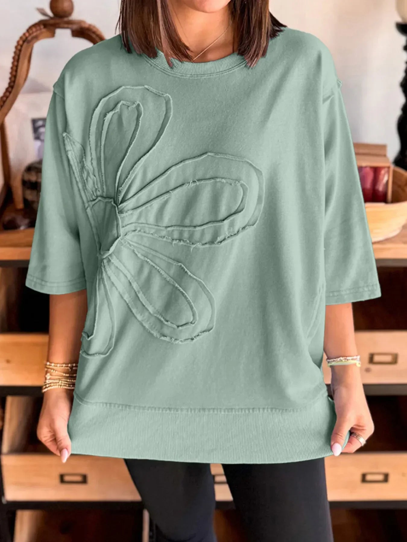Round Neck Oversized T Shirt for Coastal Comfort - Southern Shores Clothing