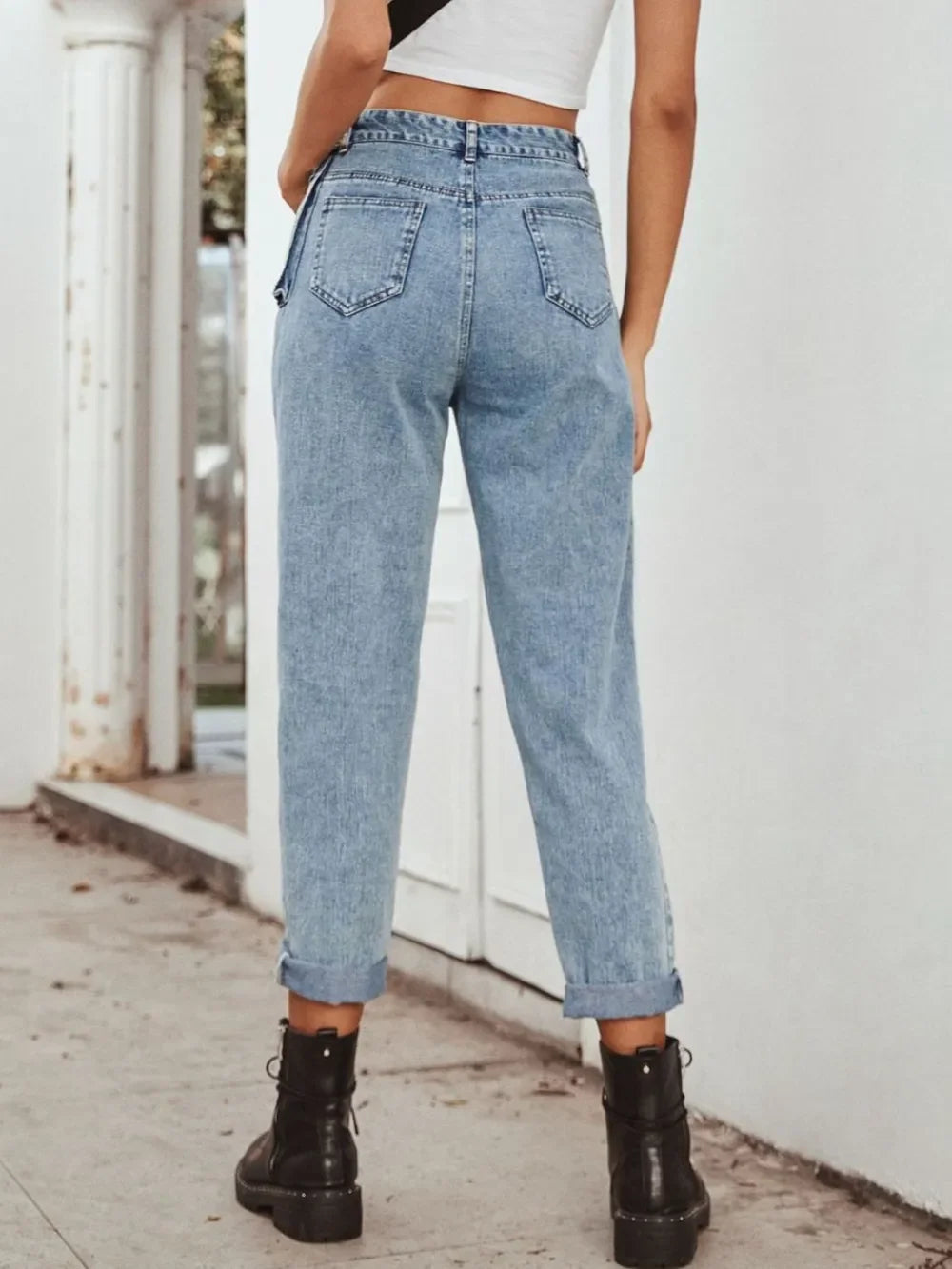 Charleston Inspired High Waist Straight Leg Jeans - Southern Shores Clothing