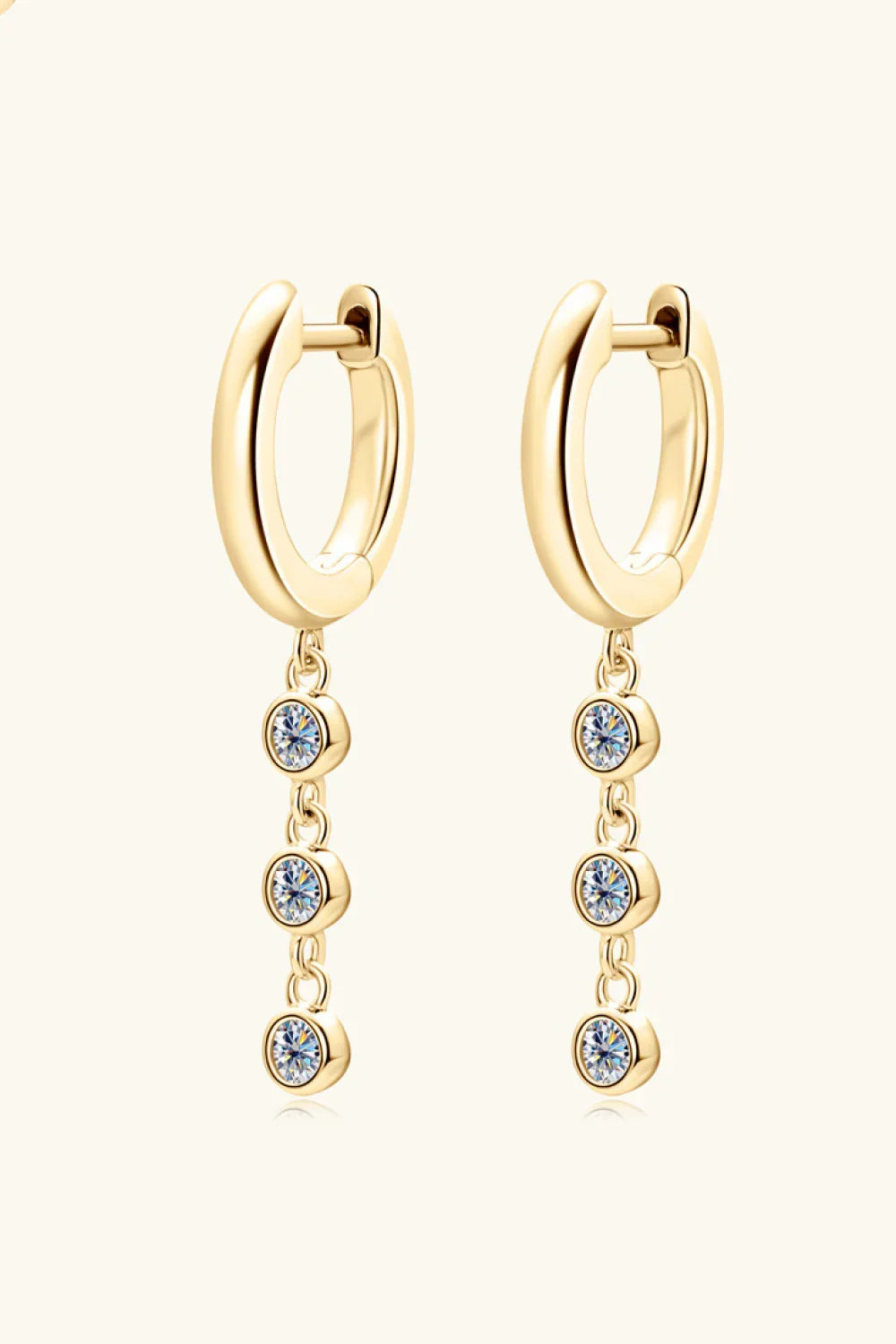 Minimalist Moissanite Sterling Silver Earrings - Southern Shores Clothing
