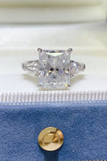5 Carat Moissanite Ring In Platinum-Plated Sterling Silver - Southern Shores Clothing