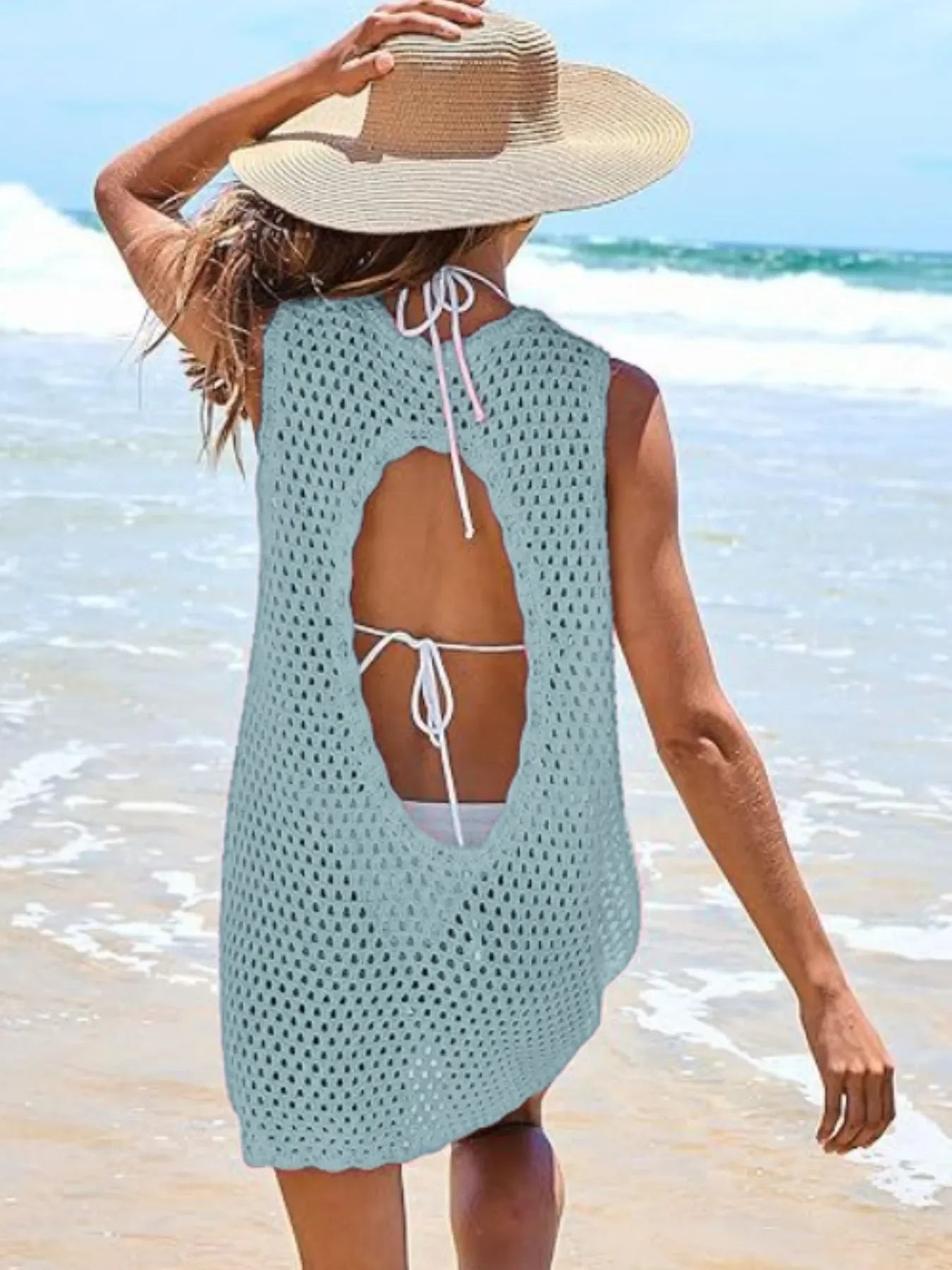 Openwork Block Cover Up Breathable Beachwear - Southern Shores Clothing