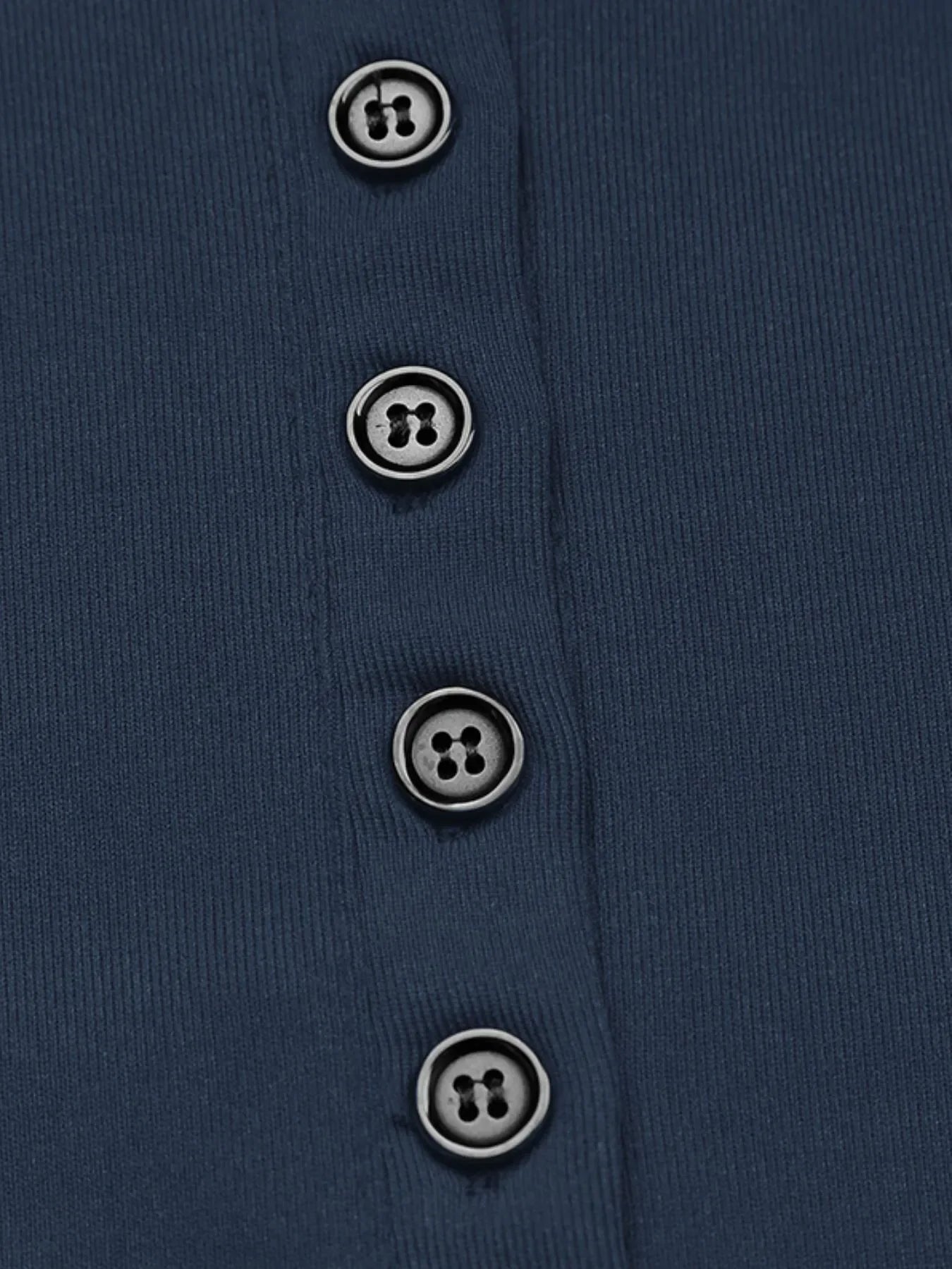 Long Sleeve Button Front Fitted T-Shirt - Southern Shores Clothing