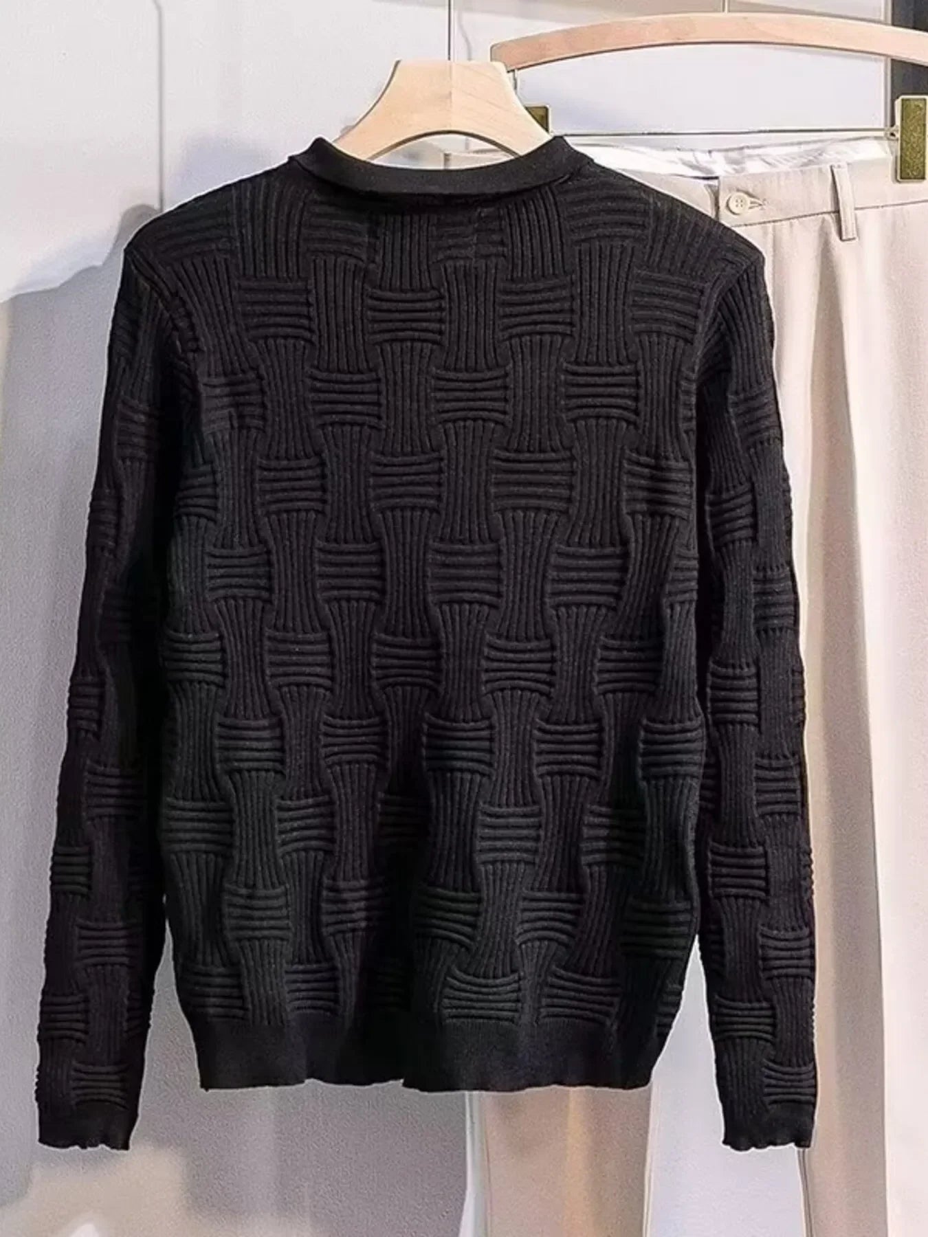 Plus Size Textured Knit Polo Shirt Casual Style - Southern Shores Clothing
