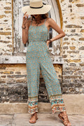 Bohemian Spaghetti Strap Low Back Jumpsuit - Southern Shores Clothing