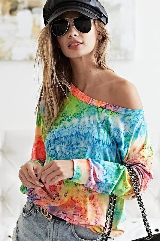 Tie Dye Soft Knit Jersey T Shirt For Outings - Southern Shores Clothing