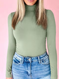 Long Sleeve Turtleneck T Shirt With Stretch - Southern Shores Clothing