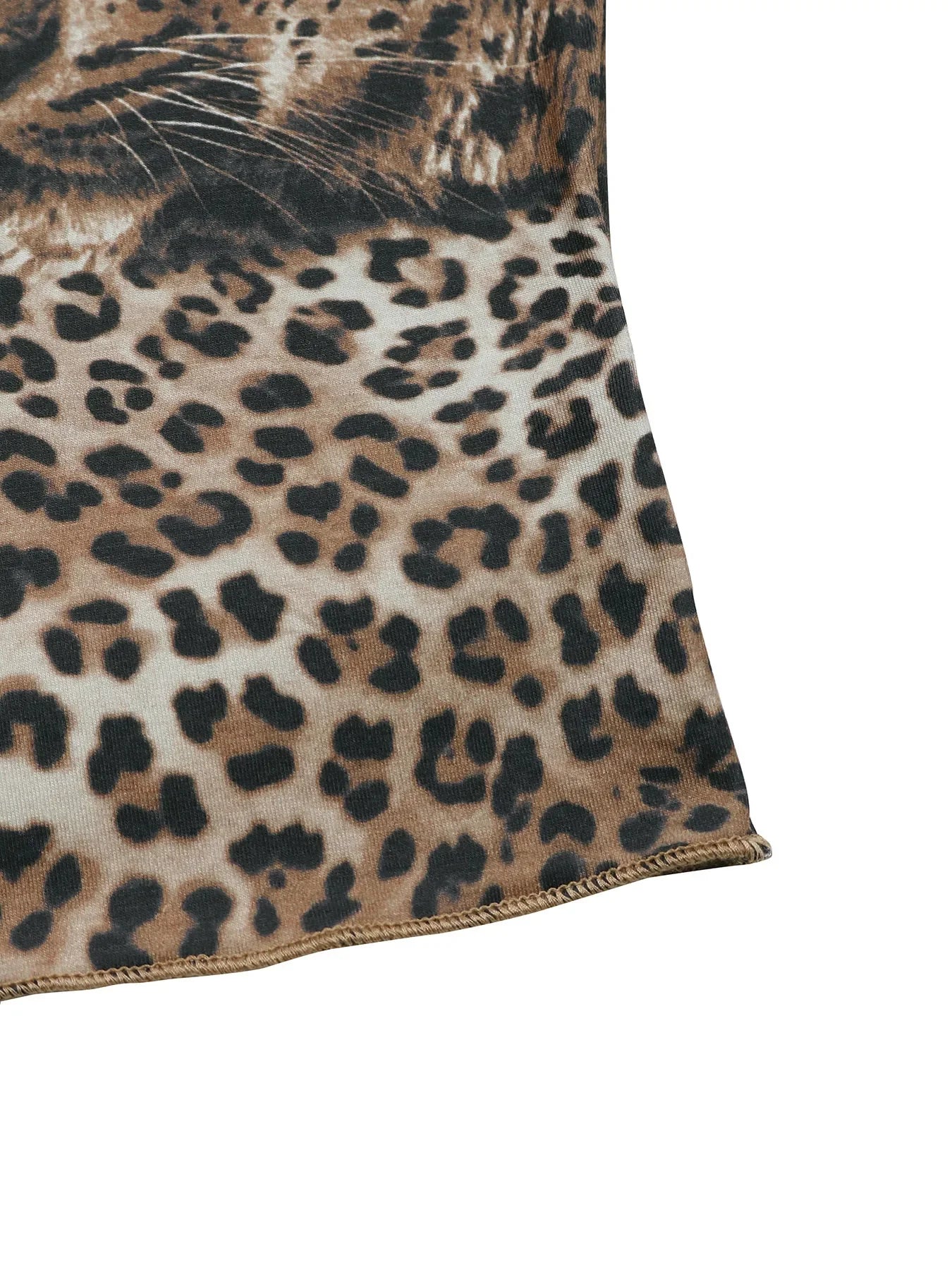 Leopard Print Long Sleeve Fitted T Shirt - Southern Shores Clothing