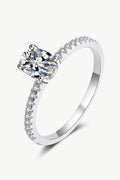 1 Carat Moissanite Sterling Silver Solitaire Ring - Southern Shores Clothing