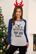 Graphic Long Sleeve T Shirt With Basic Design And Washable - Southern Shores Clothing