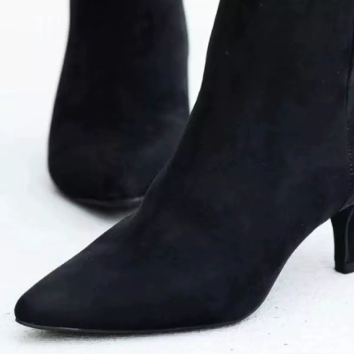 Point Toe Kitten Heels Ankle Boots Suede Classic - Southern Shores Clothing