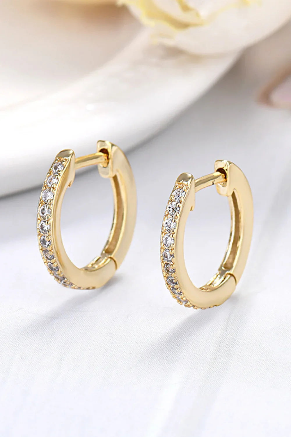 Minimalist Moissanite Sterling Silver Huggie Earrings - Southern Shores Clothing