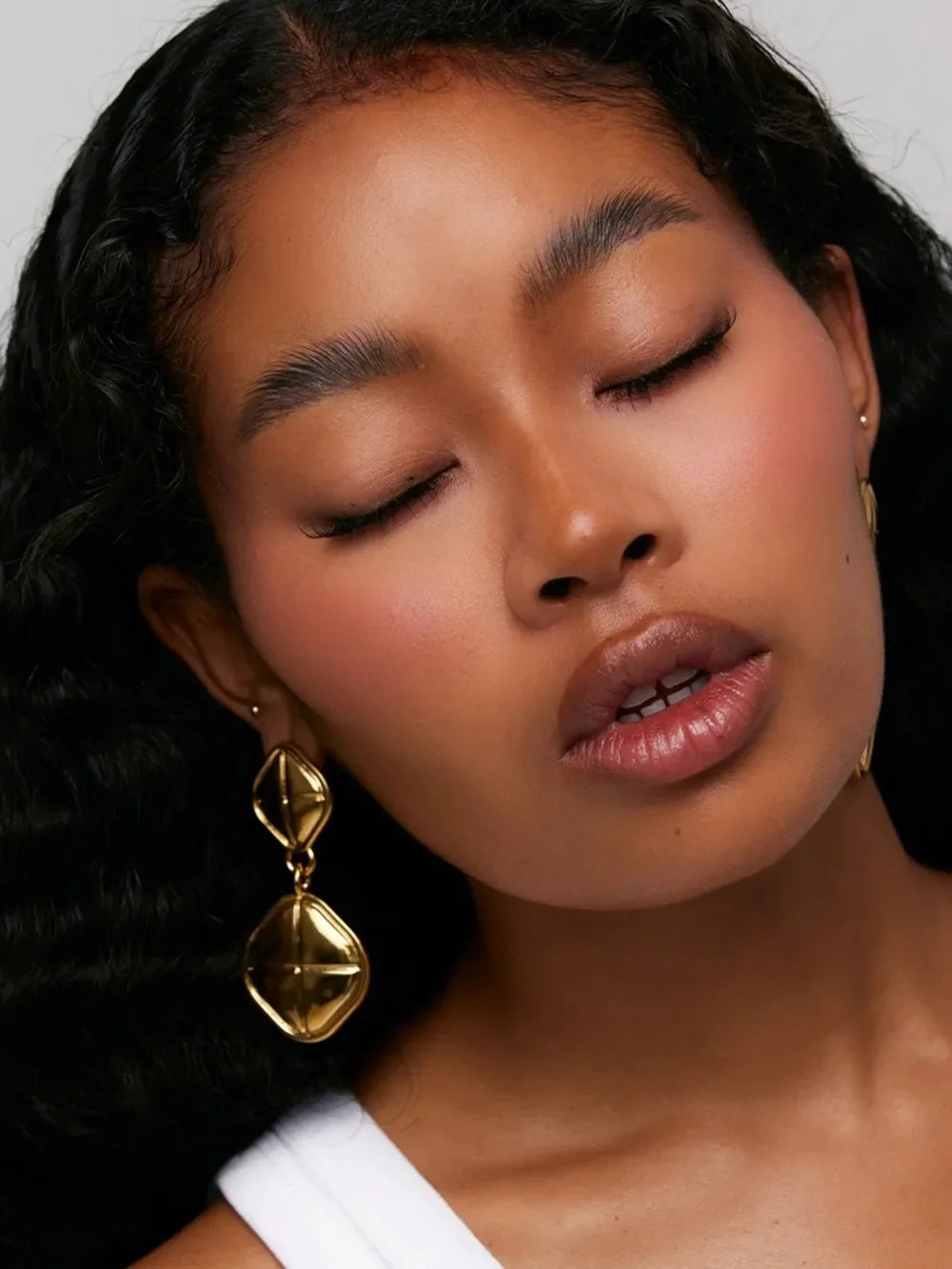 18K Gold-Plated Stainless Steel Square Drop Earrings - Southern Shores Clothing
