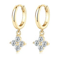 Sterling Silver Moissanite Hoop Earrings 0.8 Carat - Southern Shores Clothing