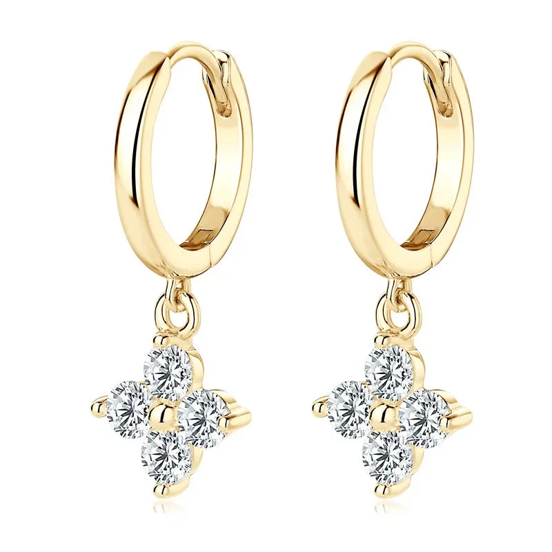 Sterling Silver Moissanite Hoop Earrings 0.8 Carat - Southern Shores Clothing
