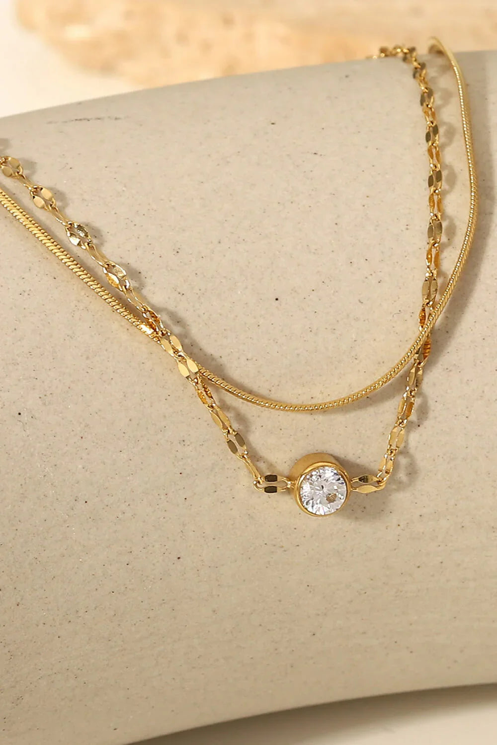 Rhinestone Double-Layered Bracelet With Coastal Charm - Southern Shores Clothing