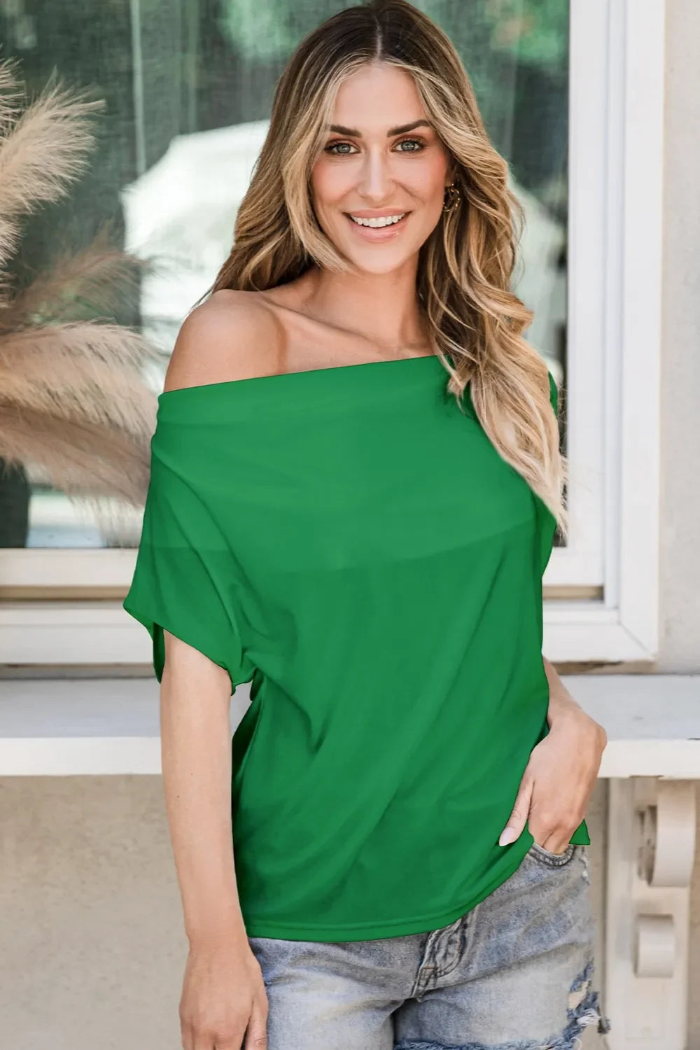 Cowl Neck Short Sleeve T-Shirt - Southern Shores Clothing