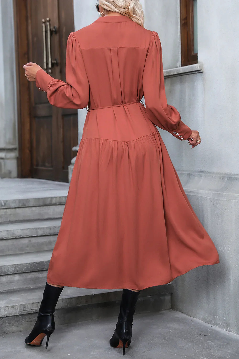 Casual Button Down Notched Neck Dress Coastal Summer - Southern Shores Clothing