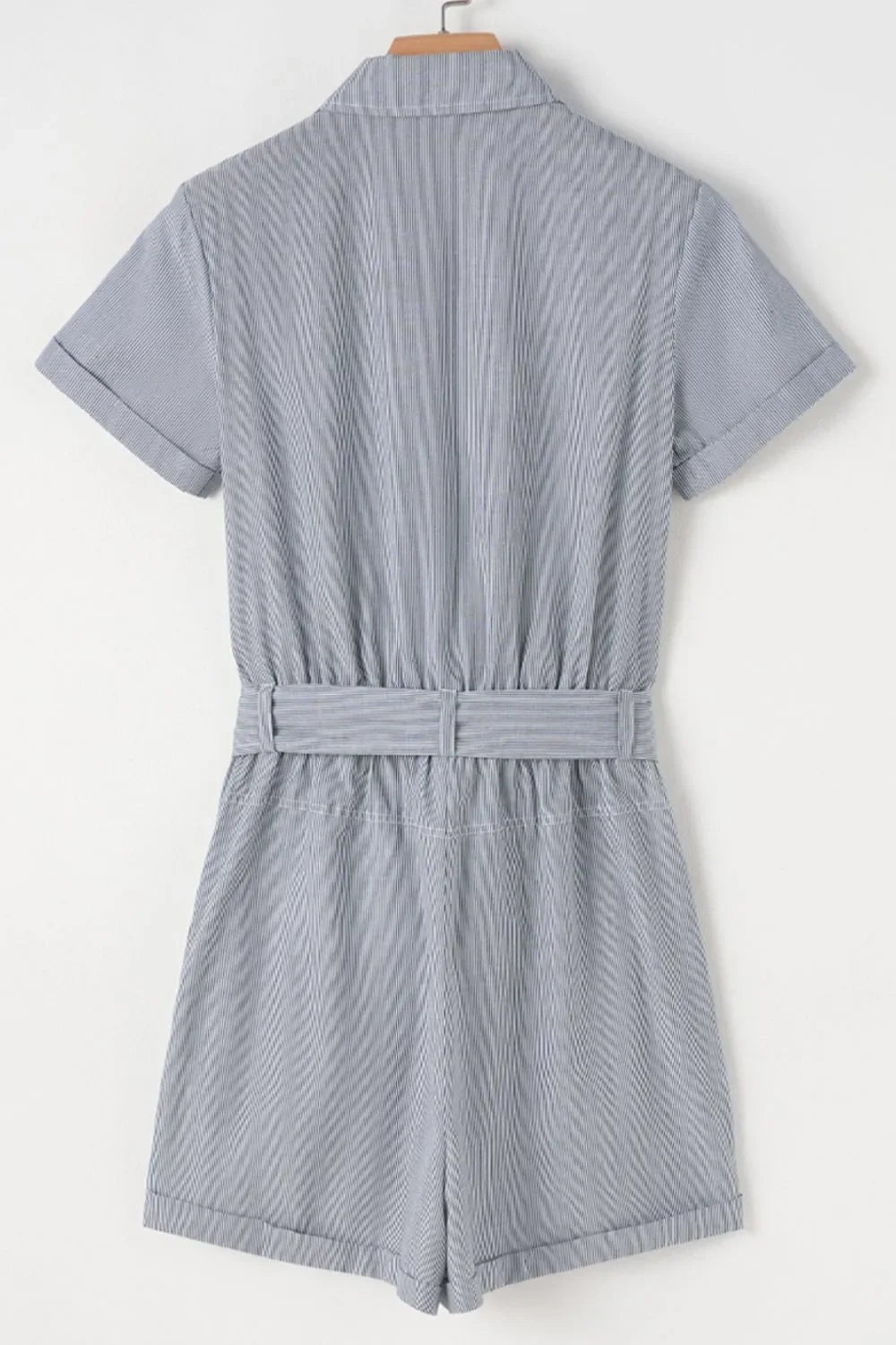 Cotton Tie Waist Romper With Chest Pockets - Southern Shores Clothing