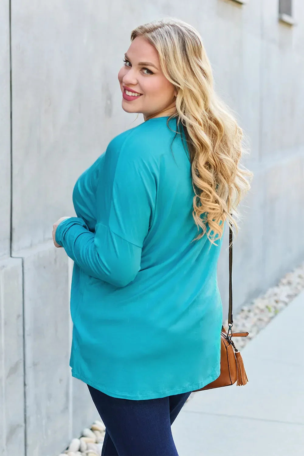Round Neck T Shirt With Dropped Shoulder - Southern Shores Clothing