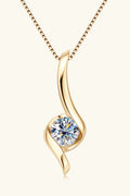 Minimalist 1 Carat Moissanite Sterling Silver Necklace