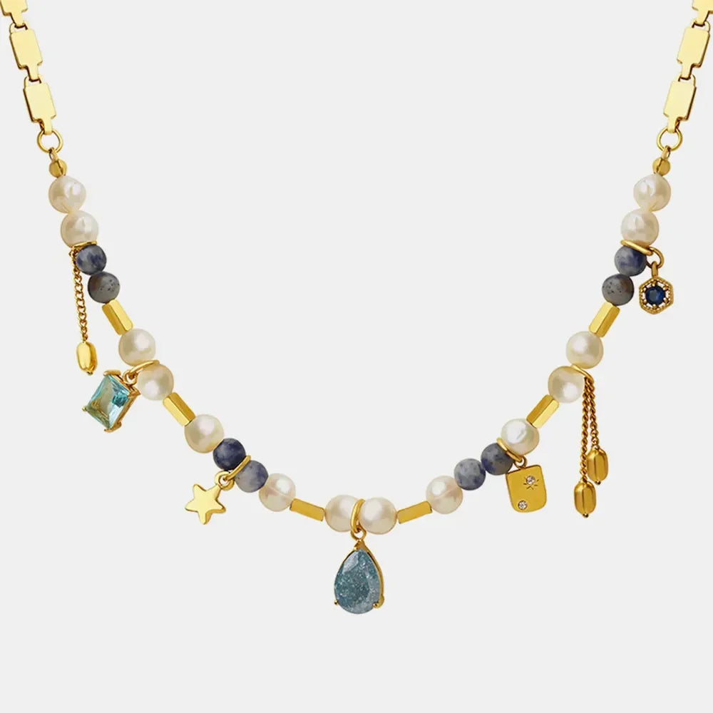 18K Gold-Plated Freshwater Pearl Beaded Necklace - Southern Shores Clothing