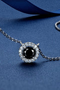 Two-Tone 1 Carat Moissanite Round Pendant Necklace - Southern Shores Clothing
