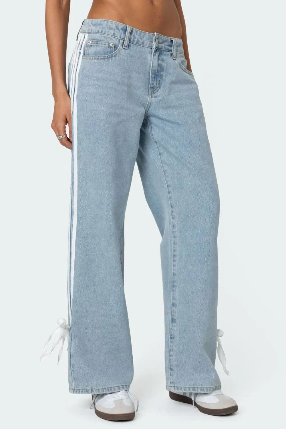 Ocean Breeze Side Striped Loose Fit Denim Jeans - Southern Shores Clothing