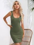 Scoop Neck Sleeveless Bodycon Dress For Warm Weather - Southern Shores Clothing