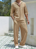 Men's Plus Size Half Sleeve Top and Pants Set - Southern Shores Clothing